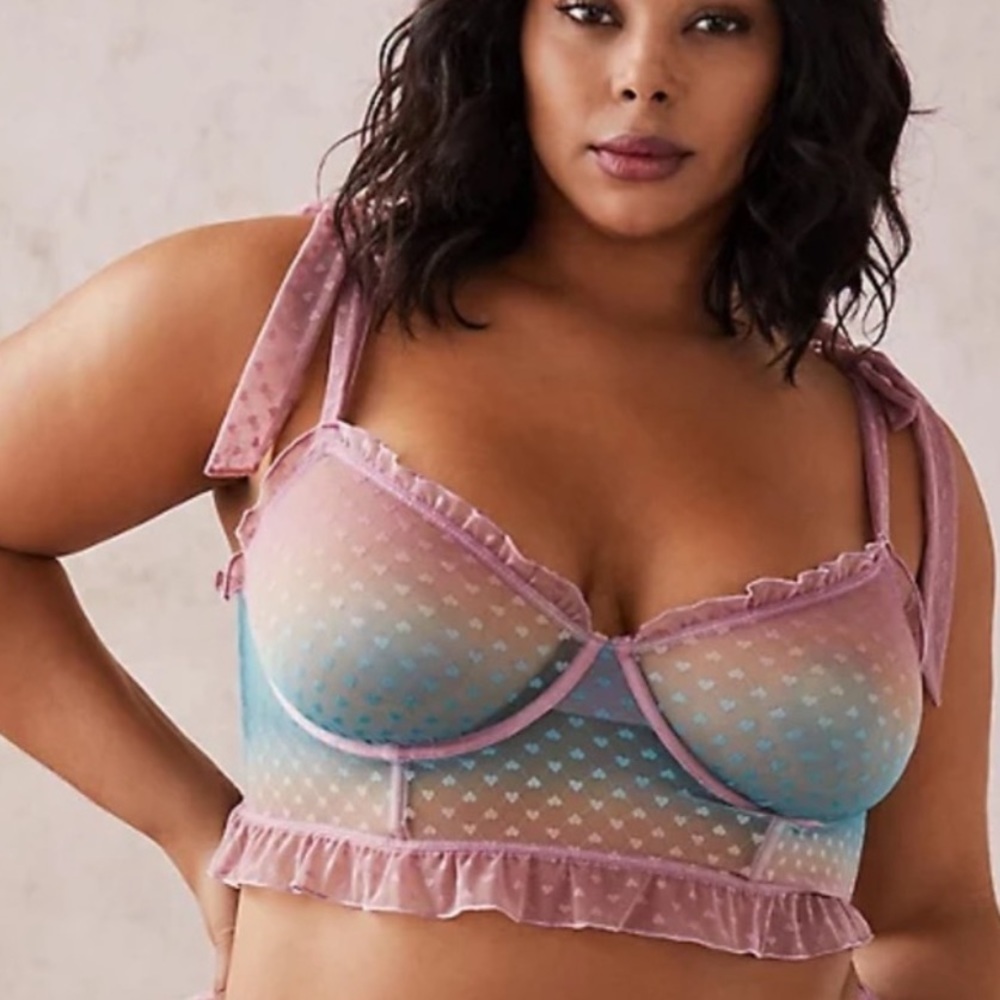 Torrid Gradient Ruffle Trim Bralette